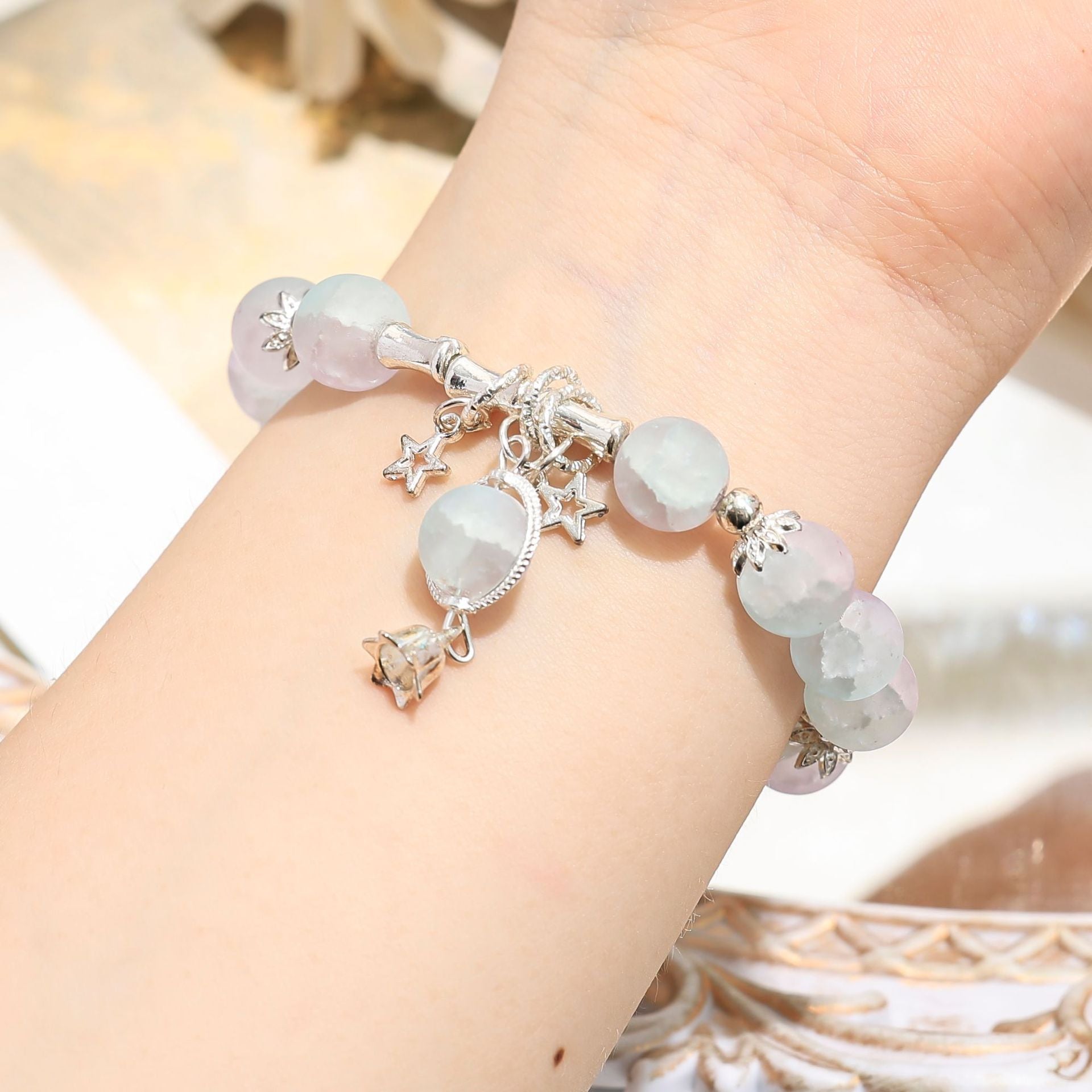 Wholesale  Month Star Glass Bracelet