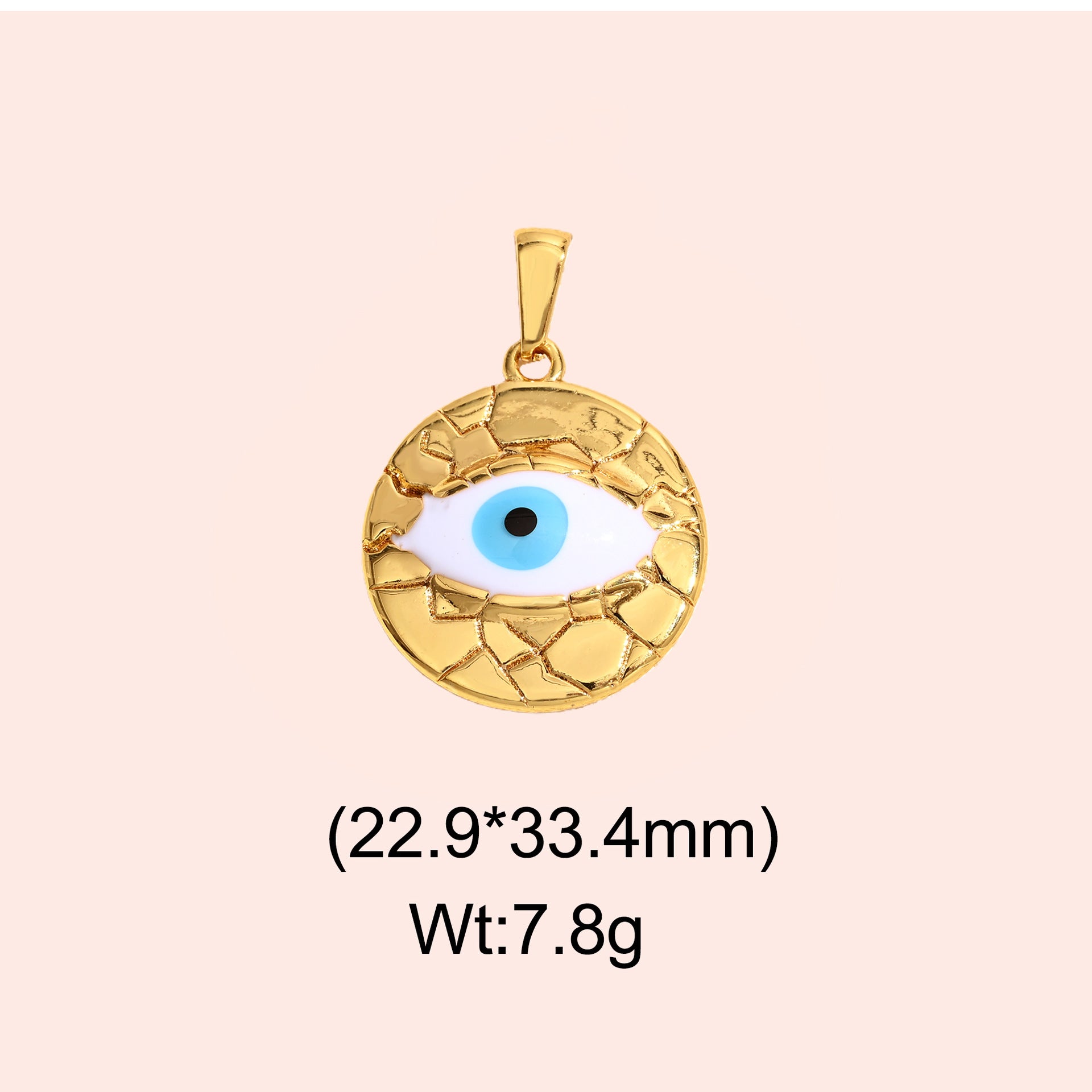 Wholesale Stainless steel vintage devil' s eye necklace pendant