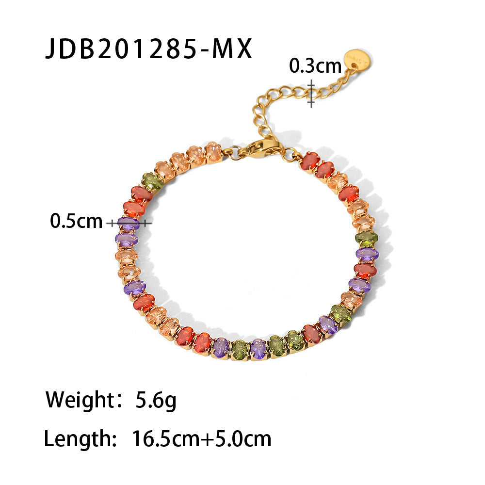 Wholesale Stainless Steel Inlaid Zircon Bracelet ACC-BT-WanX001 ACC-BT-WanX001