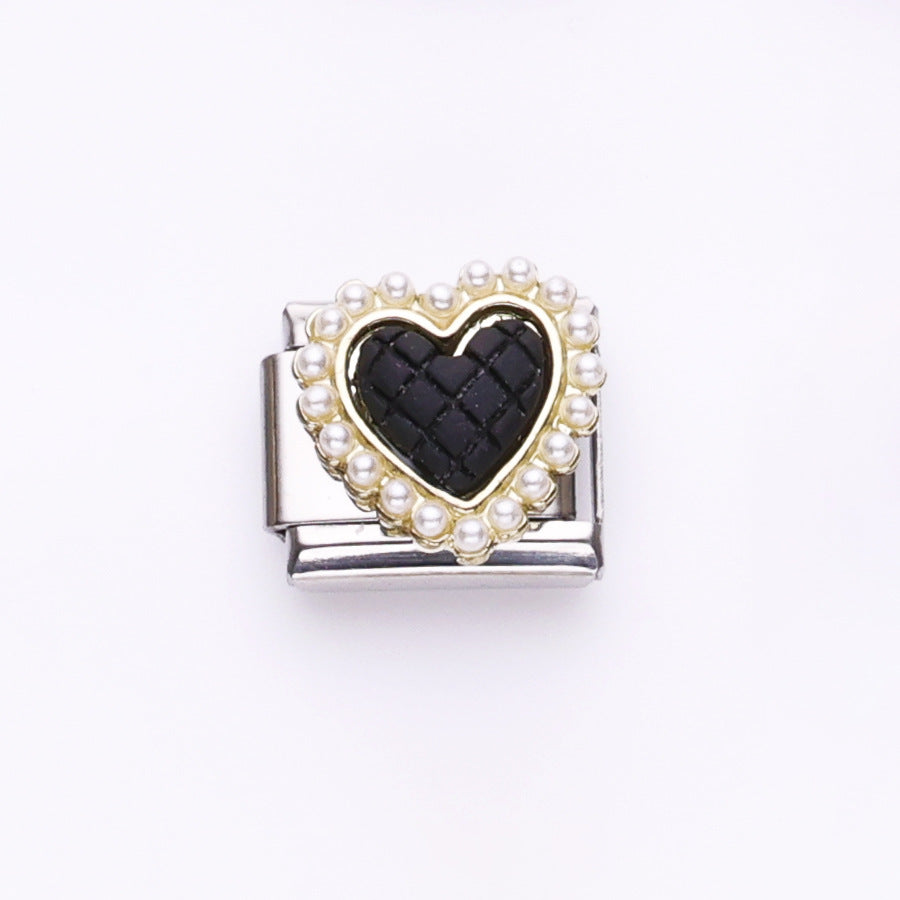 Wholesale 10pcs Italian Charm Bracelet 9mm DIY Splicing Love Mermaid Stainless Steel Composable Bracelet