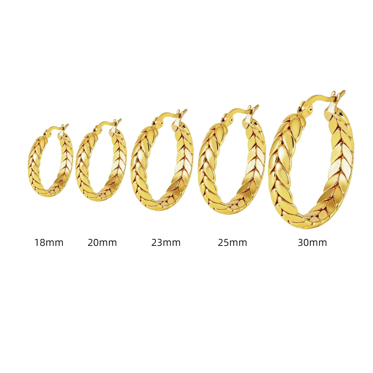 Wholesale Titanium Steel Wheat Ear Earrings