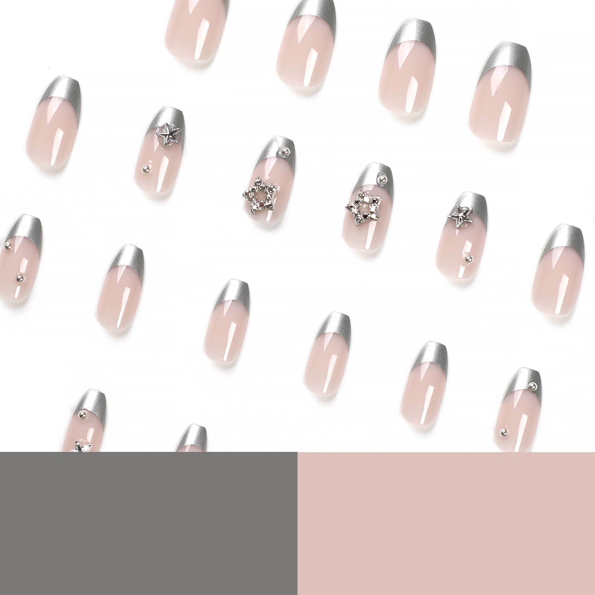 Wholesale 24 Pieces/box Press-on Star Nails Kits Nail Stickers ACC-NS-LeFan033