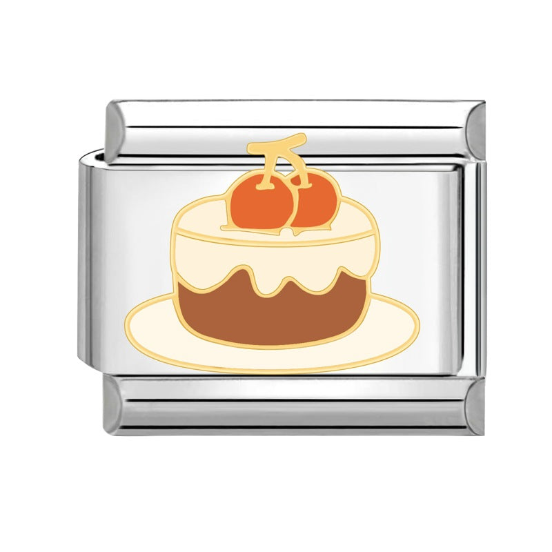 Wholesale Italian Charm Bracelet 9mm DIY Splicing Creative Dessert Stainless Steel Composable Bracelet