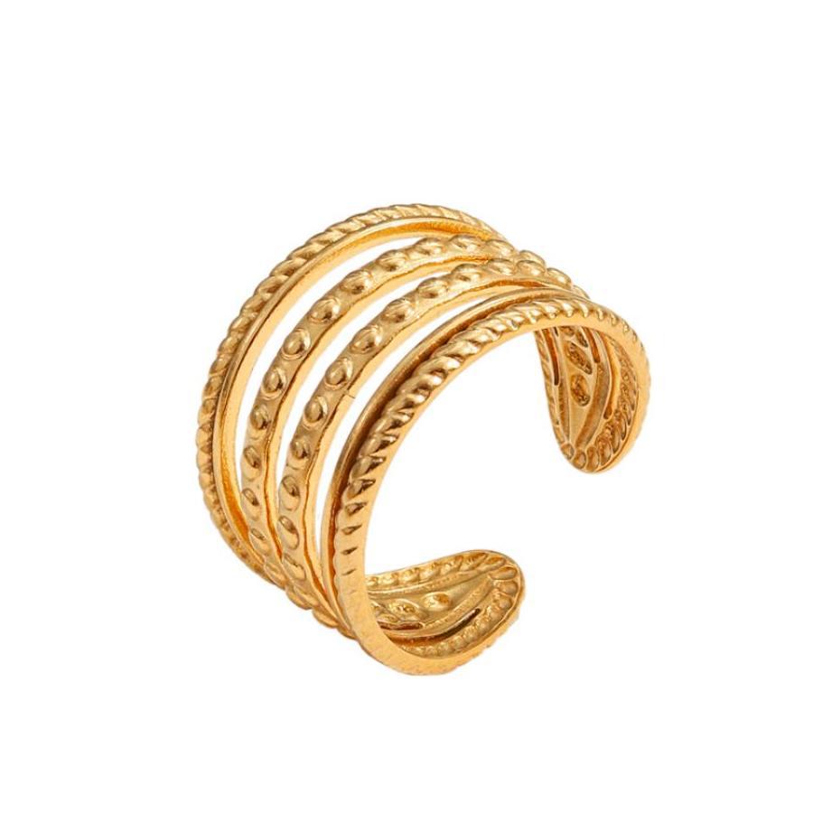 Wholesale Stainless Steel Ring 18k Gold Plated Rings ACC-RS-MuC001