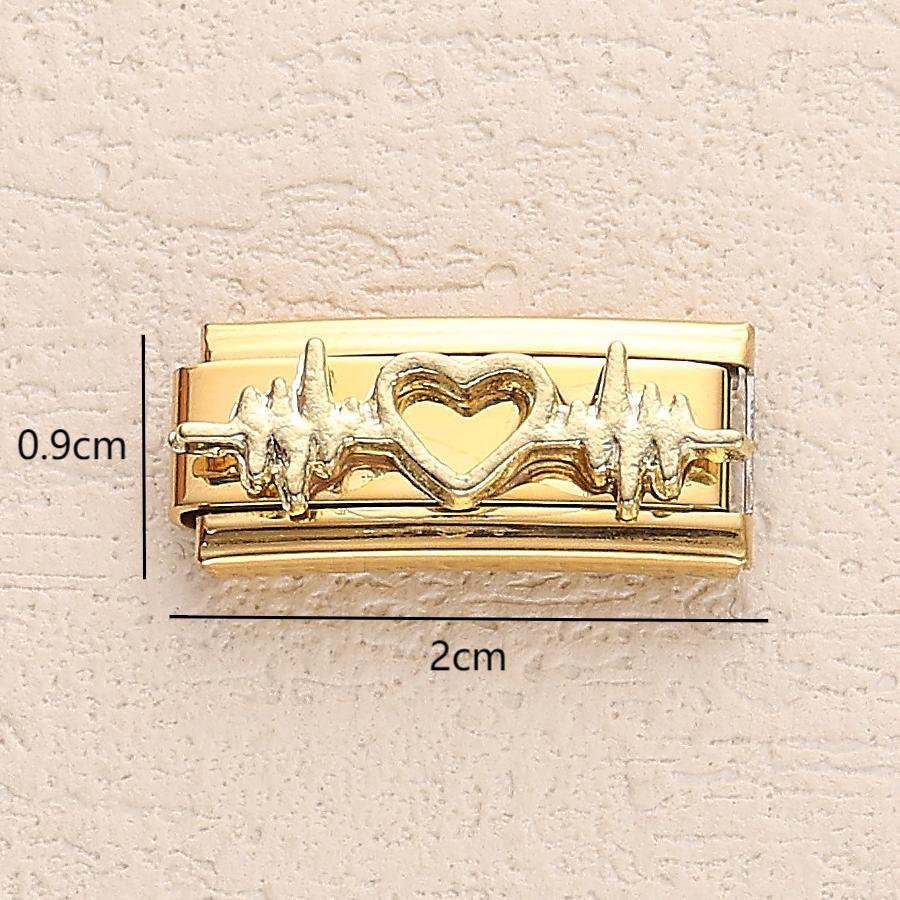 Wholesale 10pcs Italian Charm Bracelet 9mm DIY Splicing Cute Creative Stainless Steel Composable Bracelet
