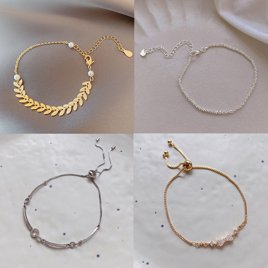 Wholesale Bow Butterfly Titanium Steel Diamond Bracelet Bow Bracelets Butterfly Bracelets ACC-BT-LvSha001