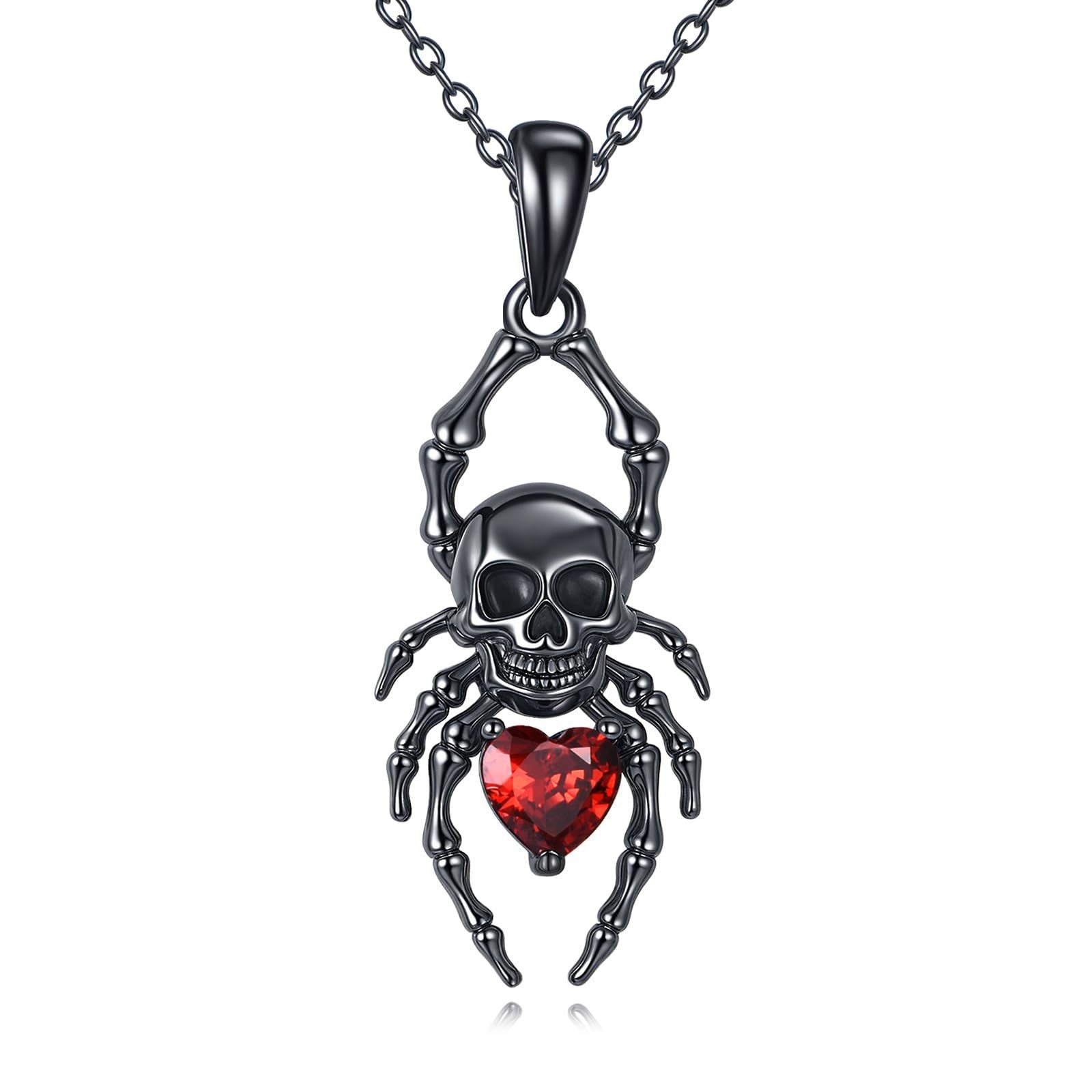 Wholesale Exaggerated Gothic Spider Skull Clavicle Chain Halloween  Necklace