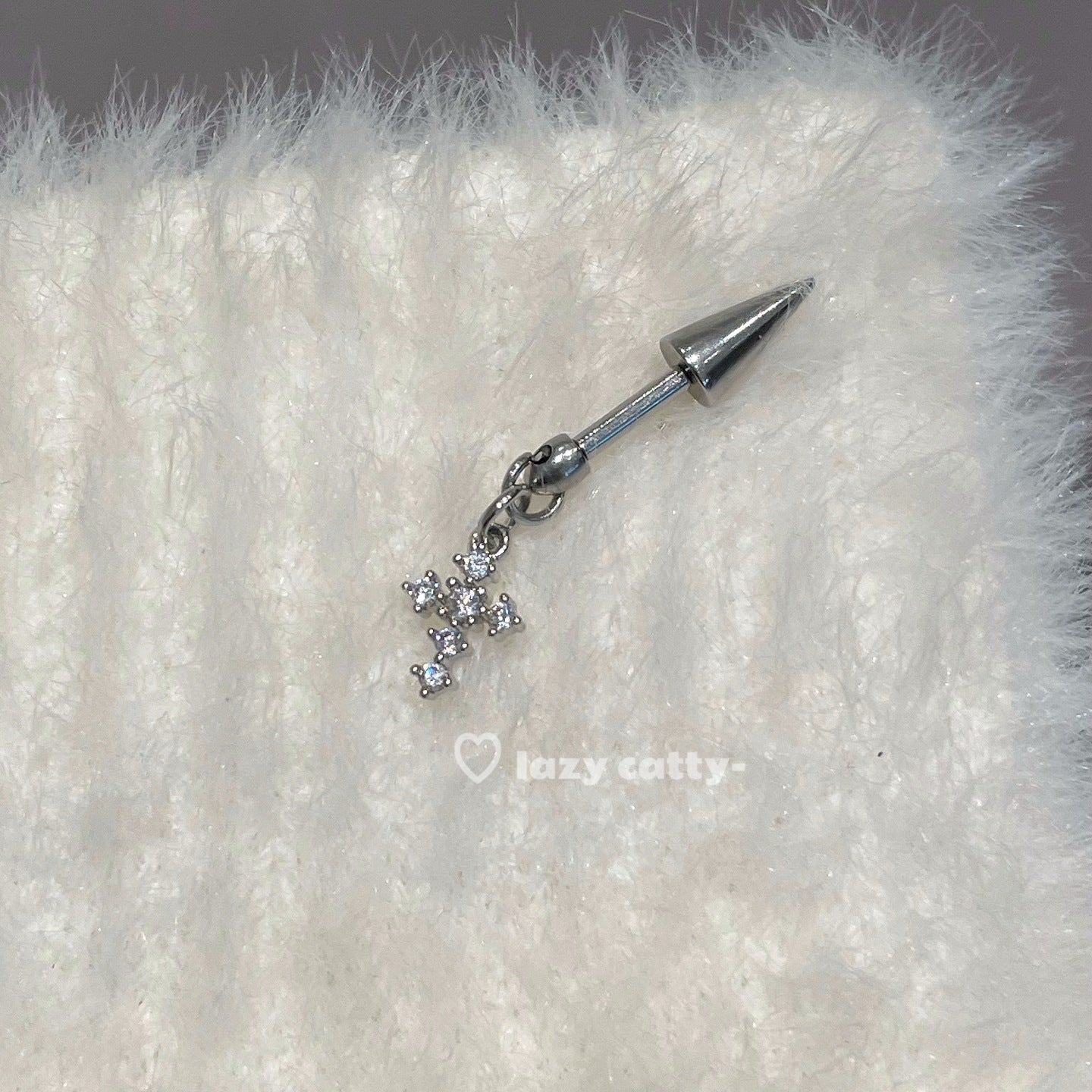 Wholesale Cross Pendant Devil Nail Titanium Steel Earrings