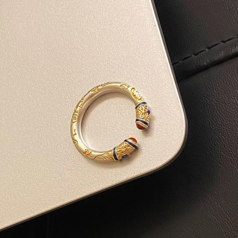 Wholesale Enamel lucky cat Adjustable ring