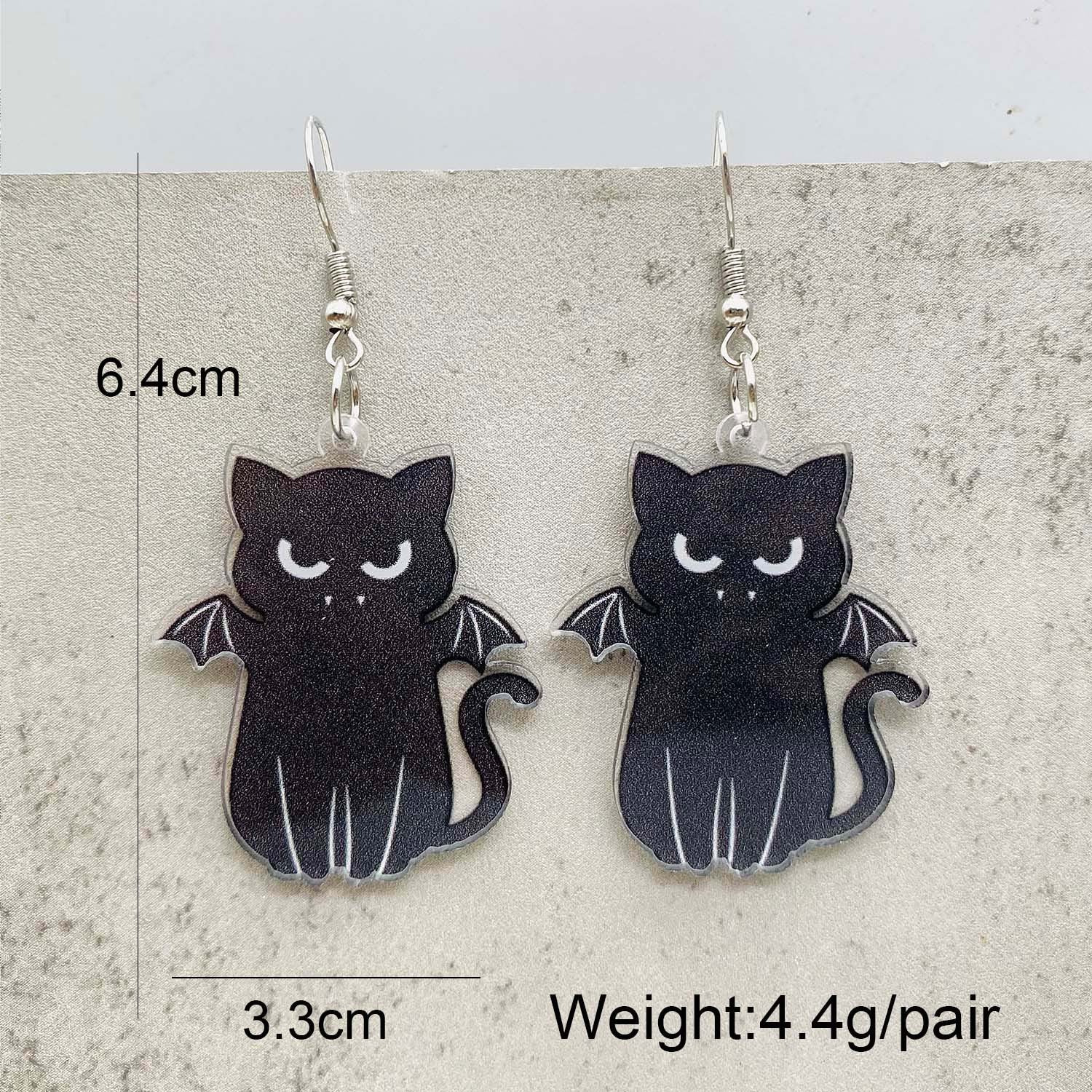 Wholesale  Cartoon Cat Horror Pumpkin Ghost Acrylic Earrings