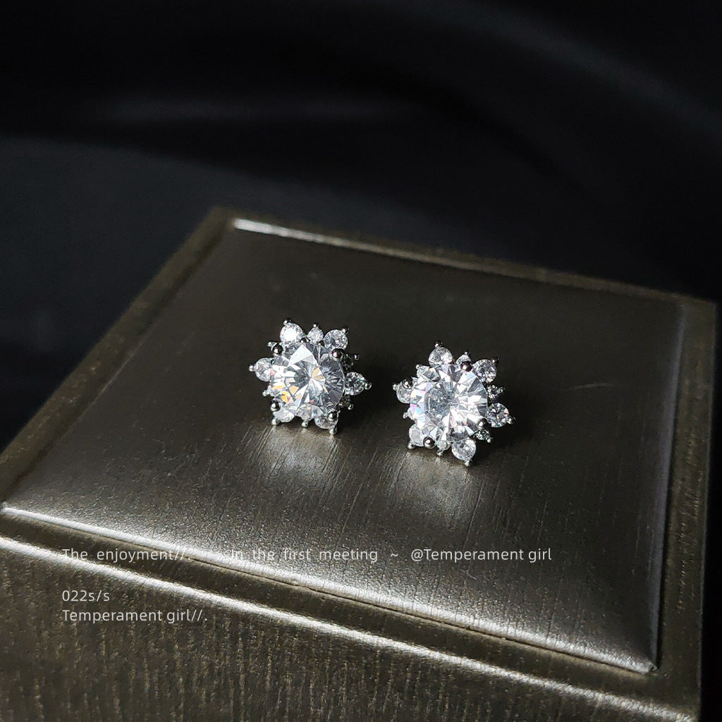 Wholesale micro-inlaid zircon  earrings