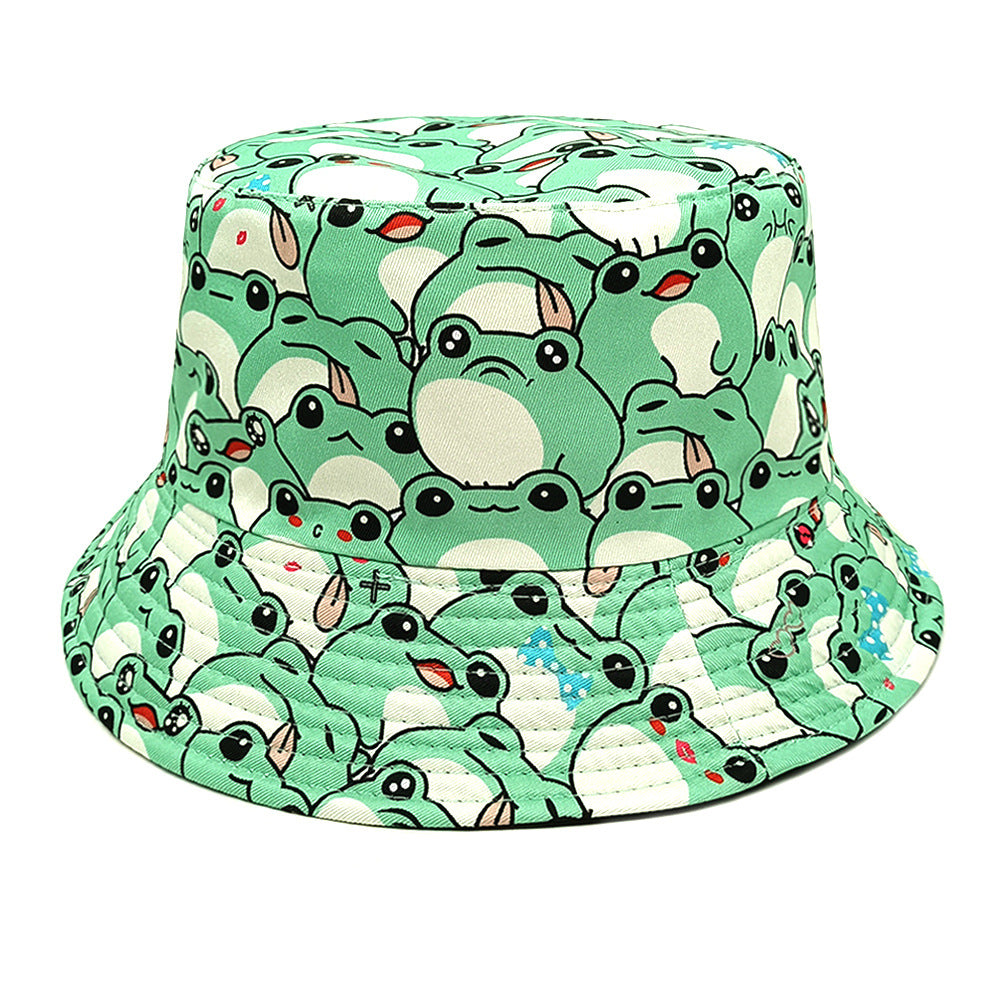 Wholesale Frog Pattern Fisherman Hat Bucket Hat