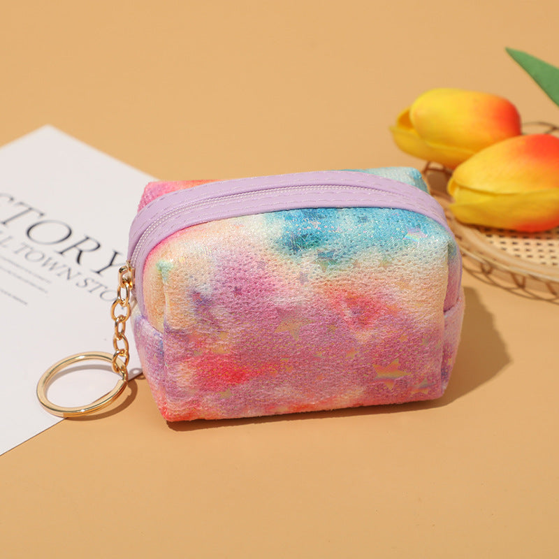 Wholesale Tie Dye Polyester Coin Purse Keychain Keychain Wallet ACC-KC-YouMei001
