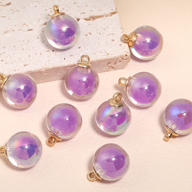 Wholesale of 50pcs/pack 16mm Coated Acrylic Hanging Beads DIY Beaded Pen Accessories ACC-BDS-BLG022