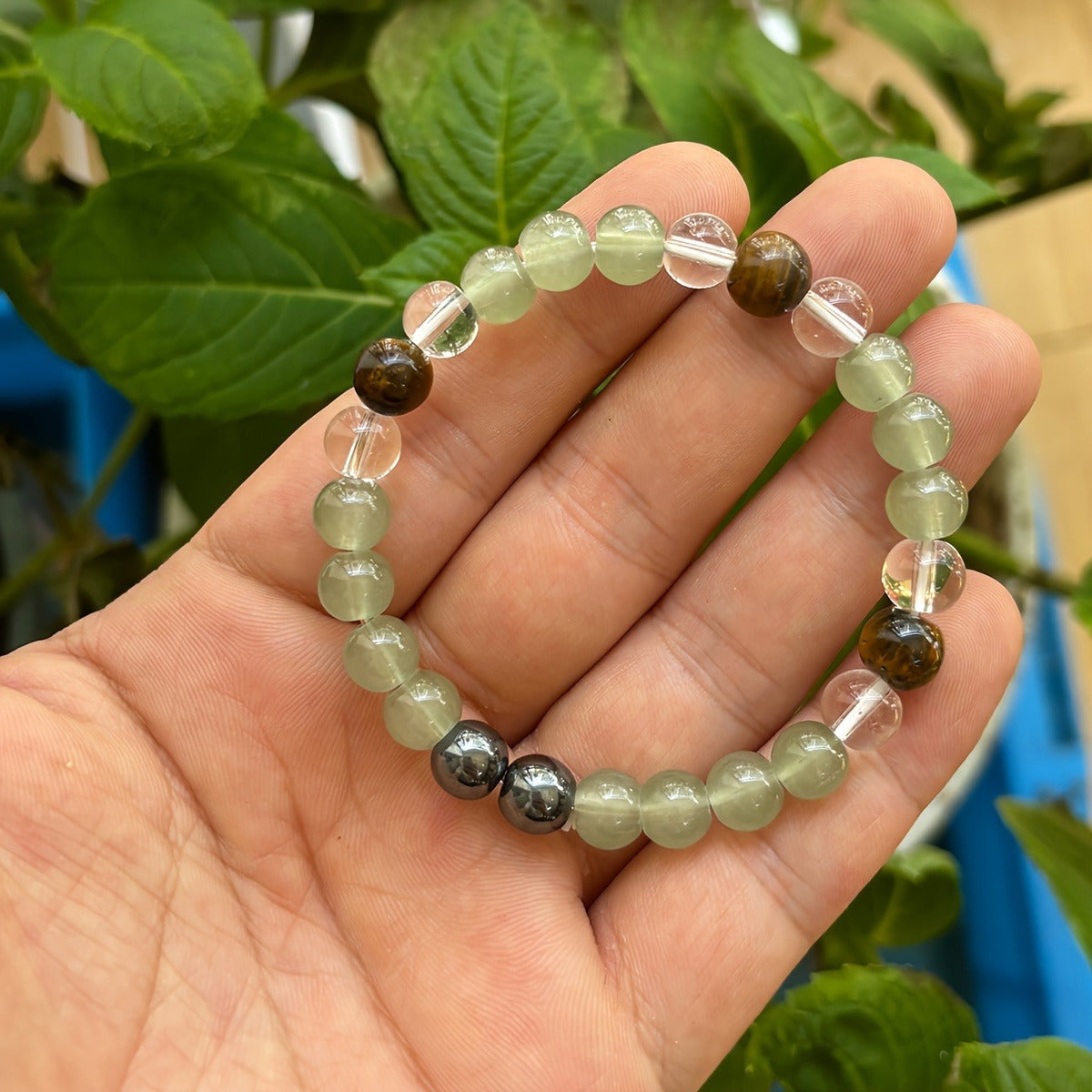 Wholesale Tiger Eye Hematite Green Aventurine White Crystal Bracelet ACC-BT-XiaoDu004