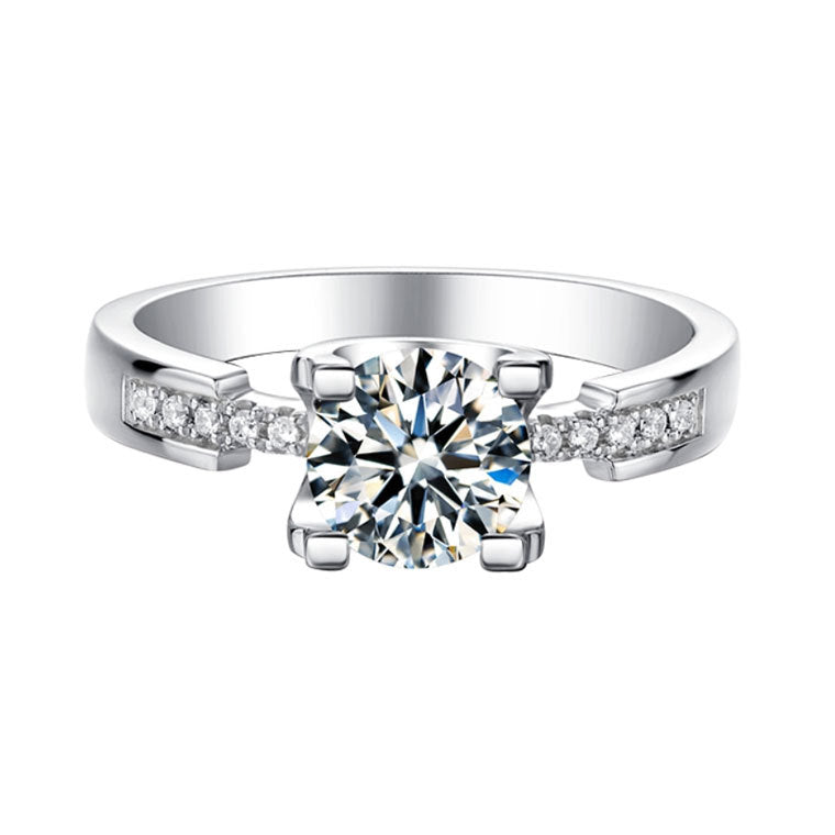 Wholesale  925 Silver Moissanite Diamond Ring