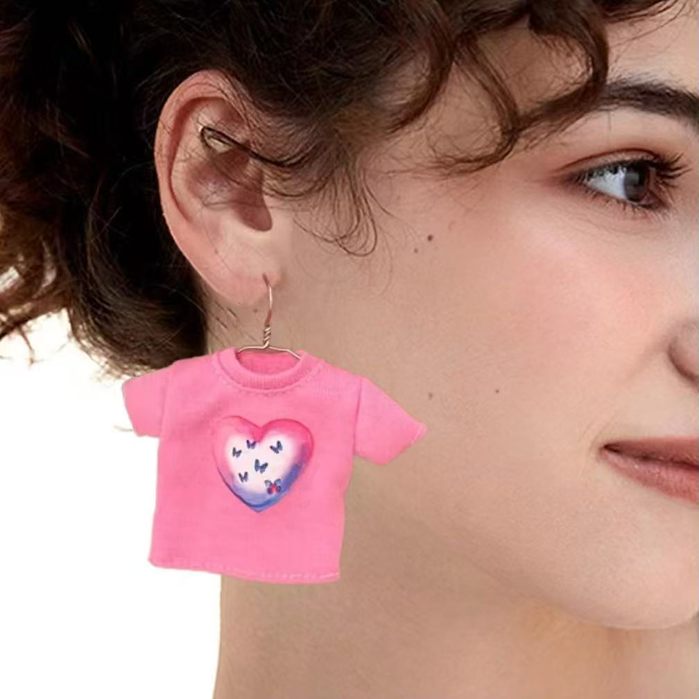 Wholesale mini hanger earrings personalized creative  metal earrings