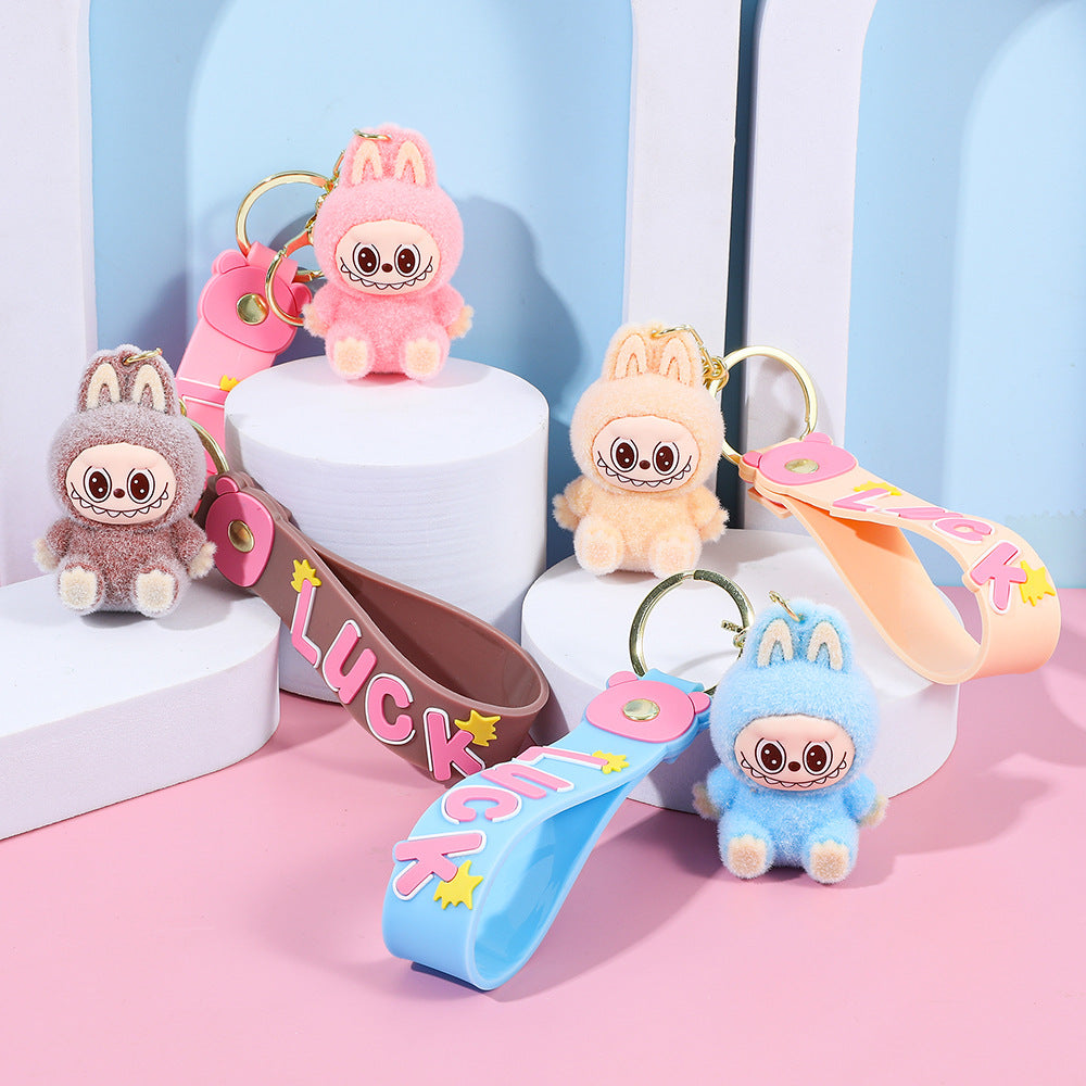 Wholesale Creative Cute Cartoon Flocking Keychain