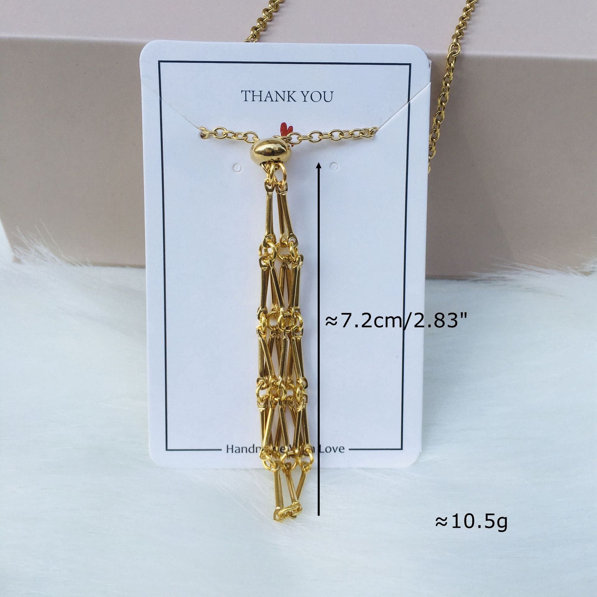 Wholesale 18K Gold Natural Crystal Raw Stone Net Pocket Metal Bamboo Necklace Crystal Mesh Bag ACC-NE-RongGuan010