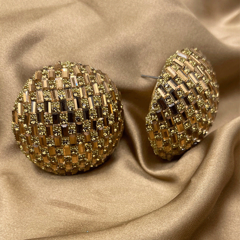 Wholesale Creative Chain Shape Diamond Colorful Earrings ACC-ES-KangD003