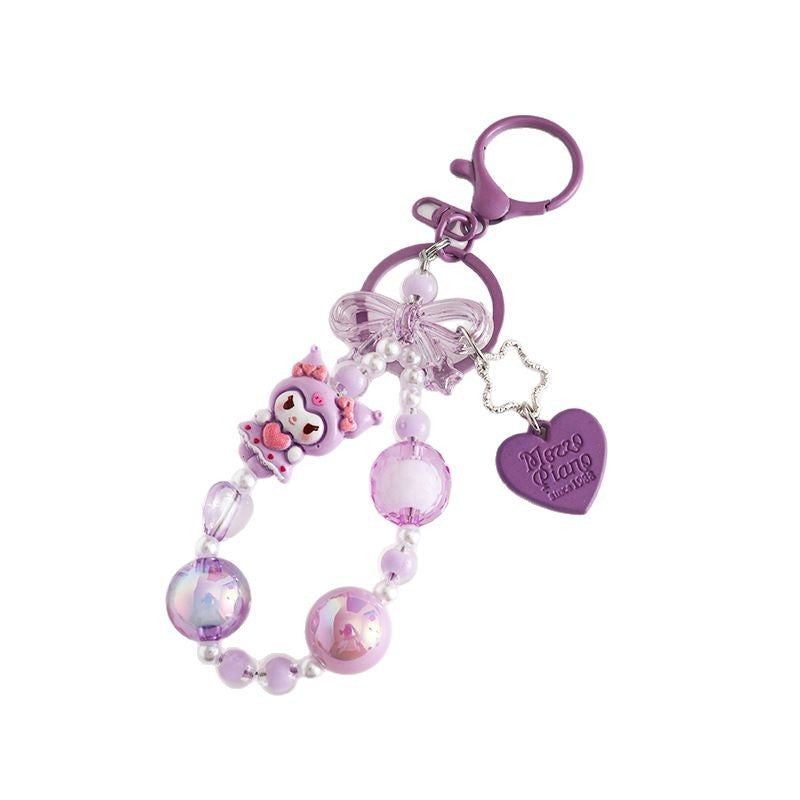 Wholesale Cartoon Fun Handmade Beaded Acrylic  Keychain   ACCVIP