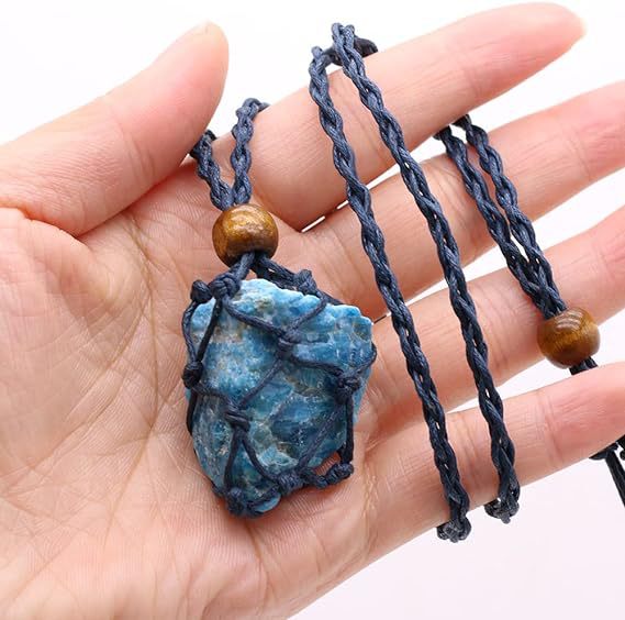 Wholesale Handmade Woven Energy Stone Crystal Pendant Necklace Natural Gemstone Boutique Jewelry Accessory Gift