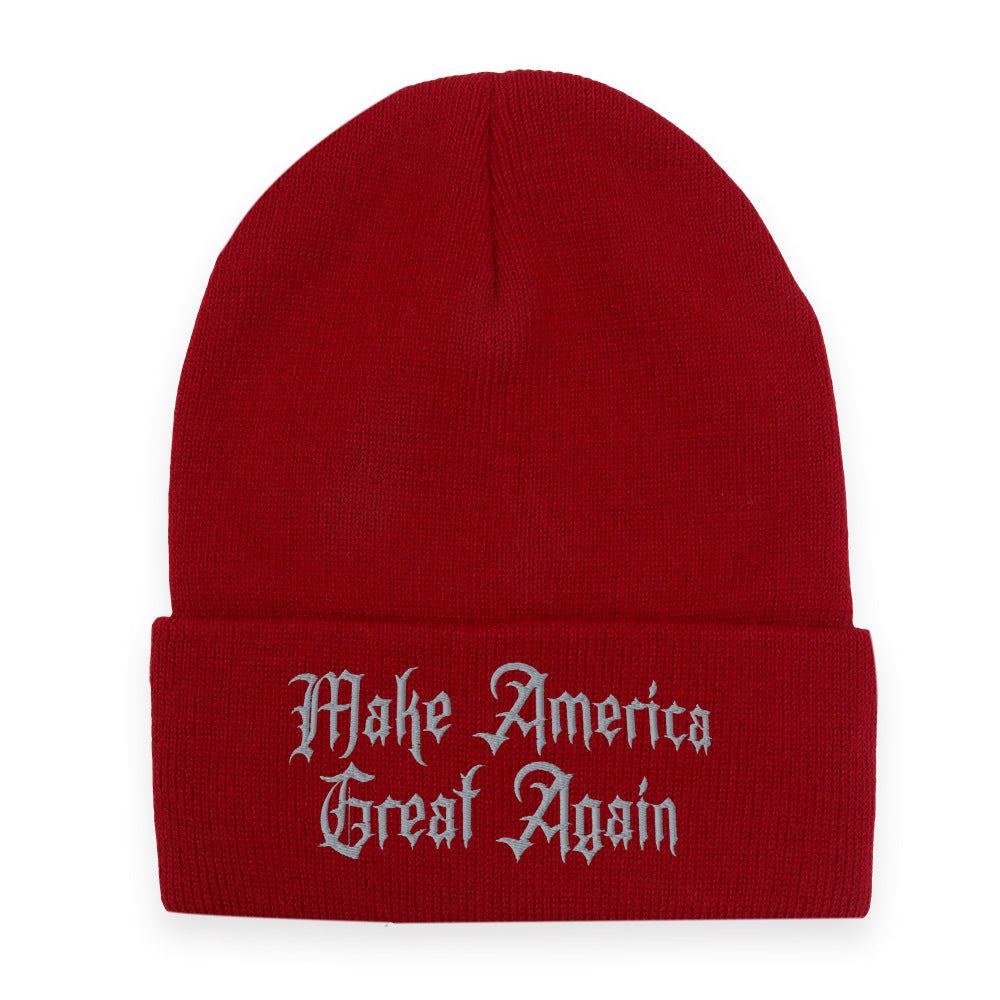 Wholesale Embroidered Gothic Dark Knitted Beanie