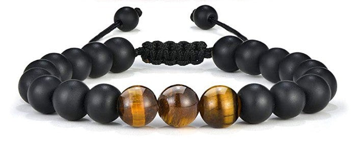 Wholesale Men's Bracelets Stone Tiger Eye Stone Braided Bracelets ACC-BT-Ruiz003