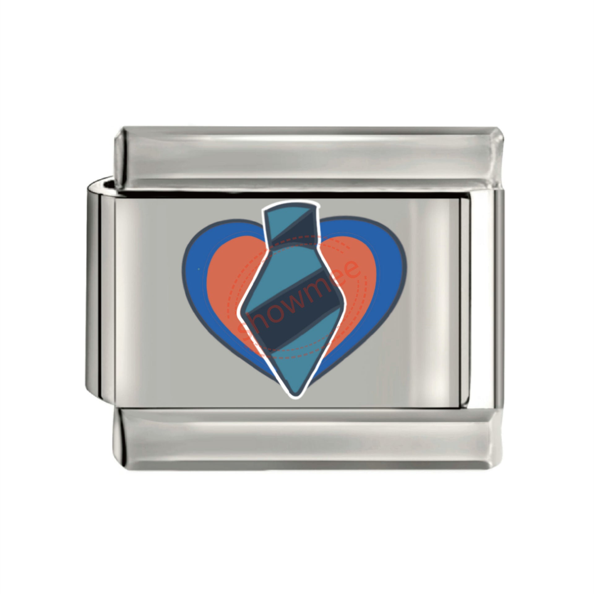 Wholesale 10pcs Italian Charm Bracelet 9mm DIY Splicing Father's Day Elements Titanium Steel Composable Bracelet