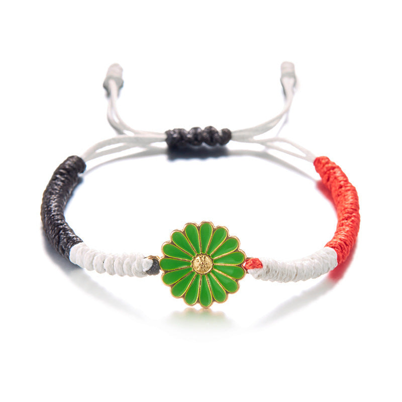 Wholesale  Israel color bracelet two-piece woven Daisy bracelet