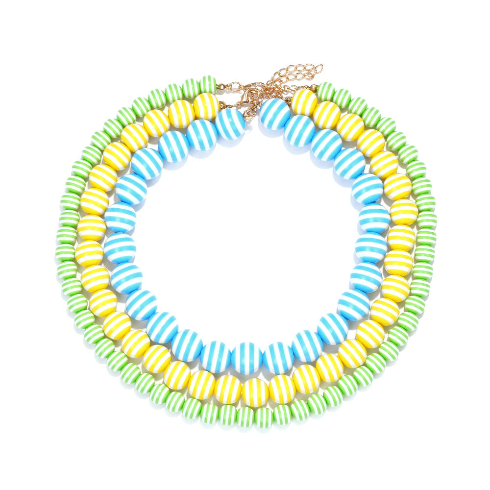 Wholesale Bohemian multi-layered handmade colorful beaded necklace