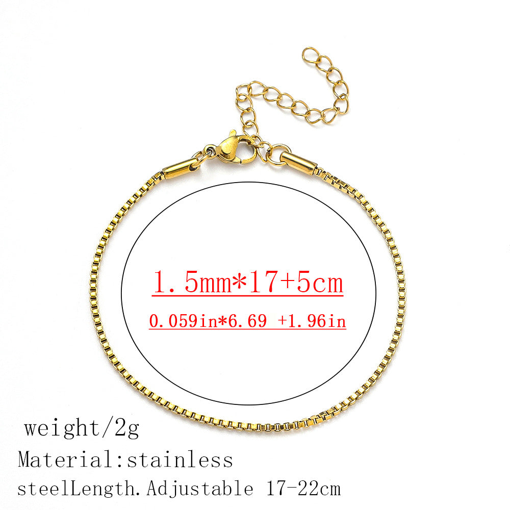 Wholesale Cross-Border Hot-Selling Stainless Steel Gold Bracelet for Women,  Plated with 18K Real Gold,  Fashionable and Versatile Bracelet,  Wholesale Titanium Steel Bracelet