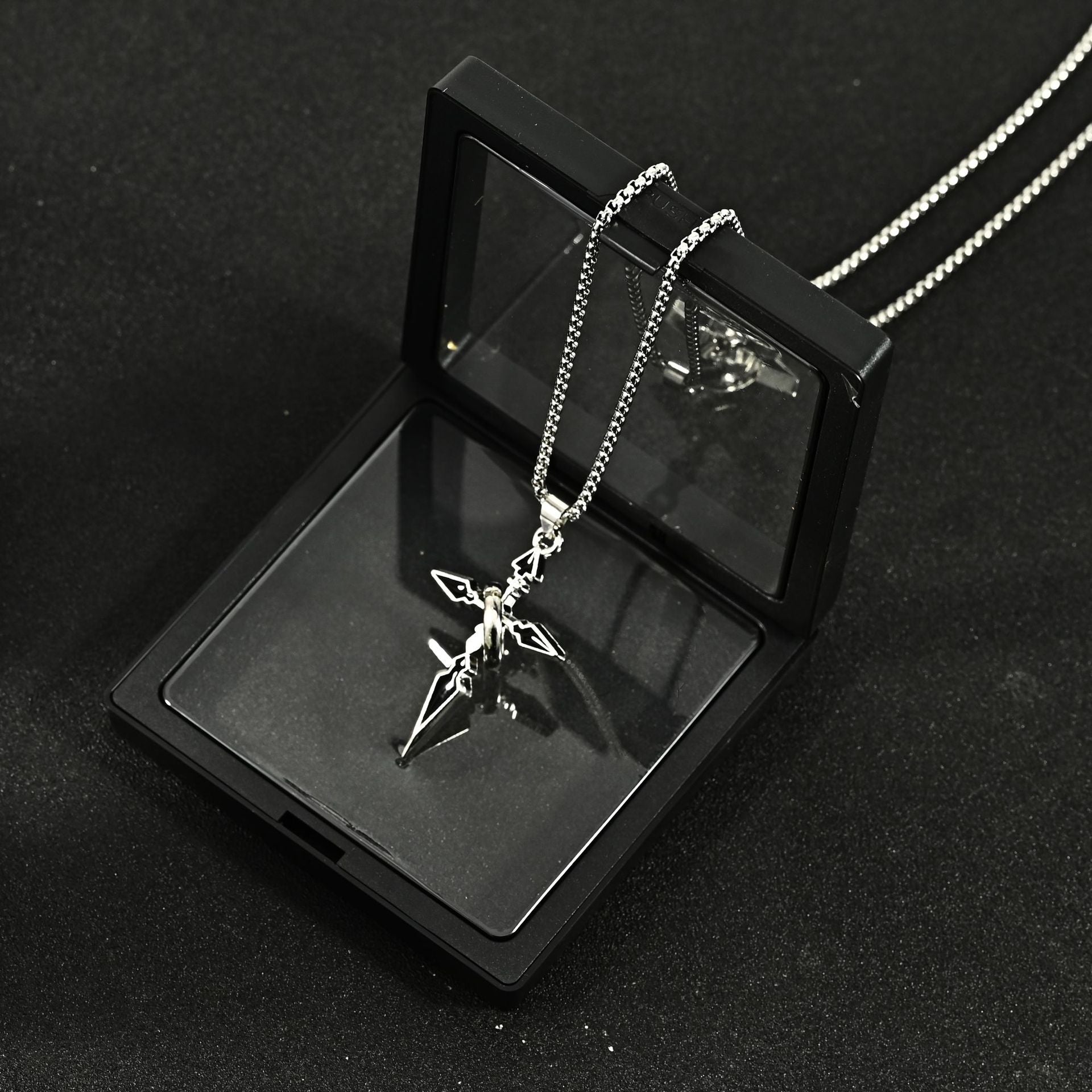 Wholesale Chic Cross Pendant Necklace For Men Titanium Steel Chain Jewelry Accessory Gift
