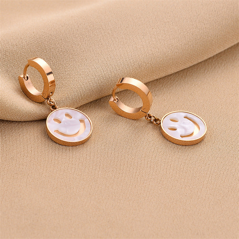 Wholesale Skin Brightening Sequins Smiley Face Expression Earrings ACC-ES-Chengy005