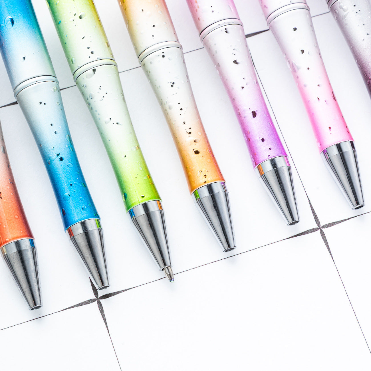 Wholesale diy starry sky beadable pen creative UV plating beadable pens