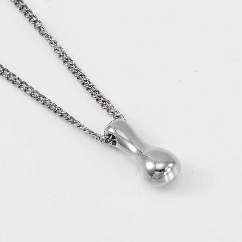 Wholesale Titanium Steel  balloon bubble letter pendant female necklace