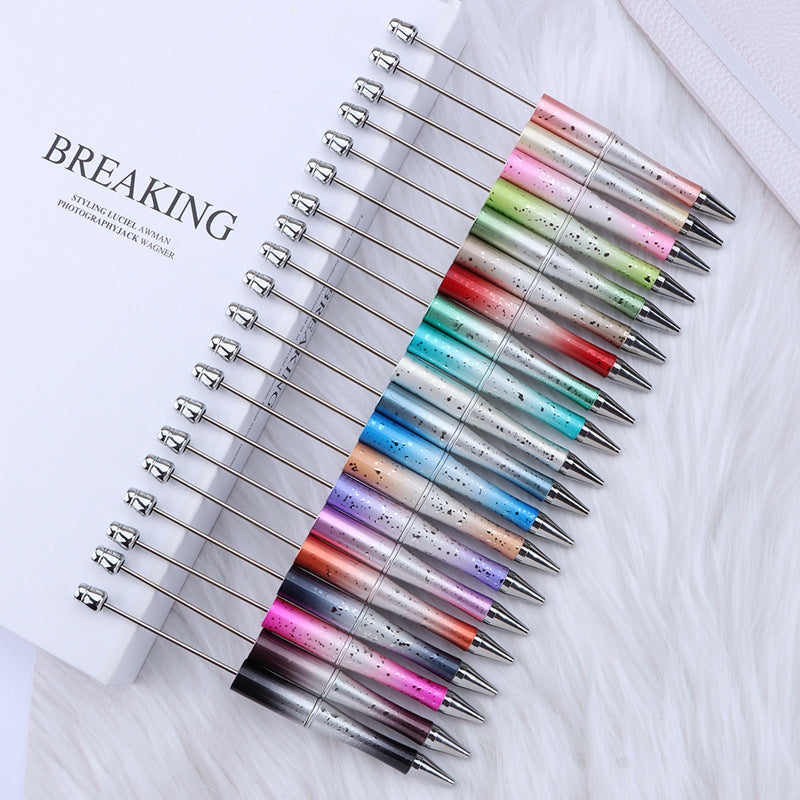 Wholesale 5pcs Beadable Pens Starry Sky UV Electroplating Gradient DIY Bead Pen ACC-PN-JinBN009