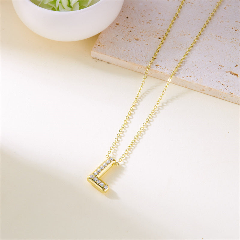 Wholesale Chubby Letter Pendant Clavicle Chain  Necklace