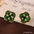 Wholesale Green Rhinestone Pearl Geometric Earrings