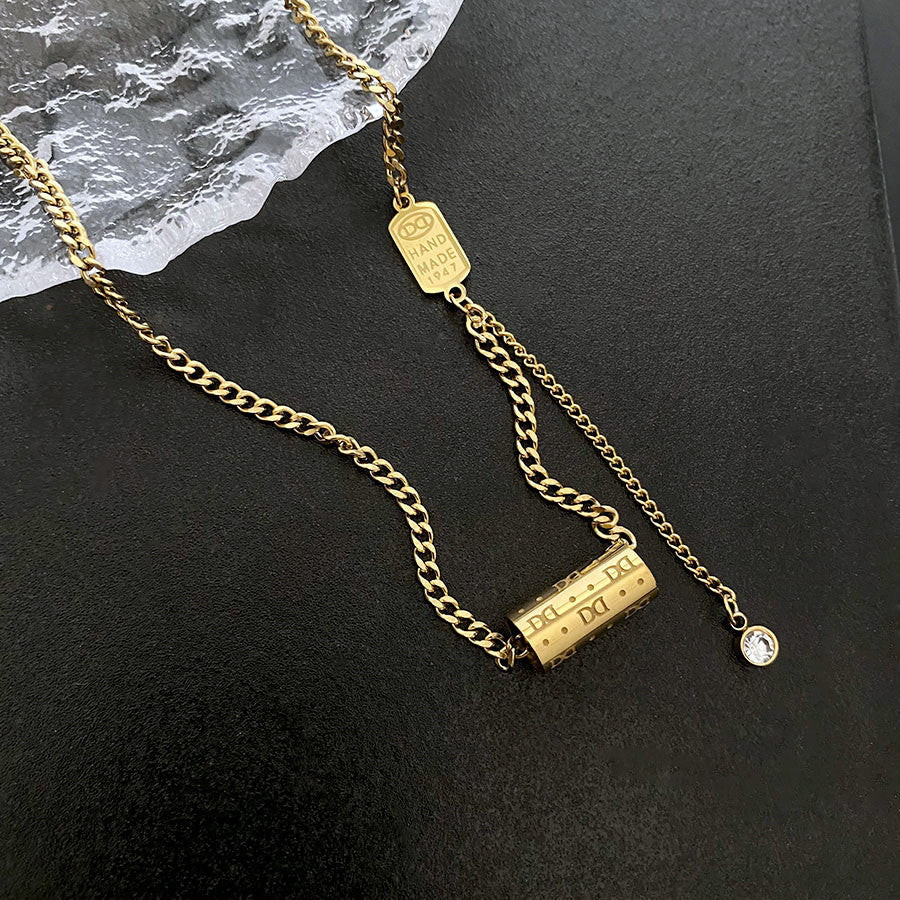 Wholesale Titanium Steel Necklace Rose Necklace ACC-NE-Yuxi016