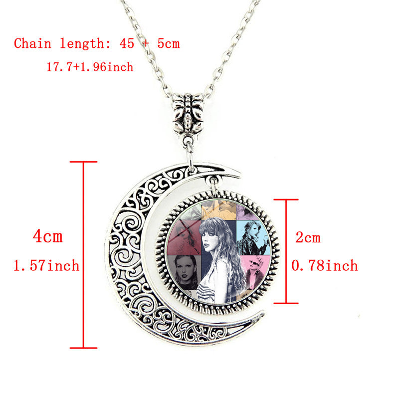Wholesale Music Celebrity Pendant Sweater Chain Long Necklace ACC-NE-JiaYun003