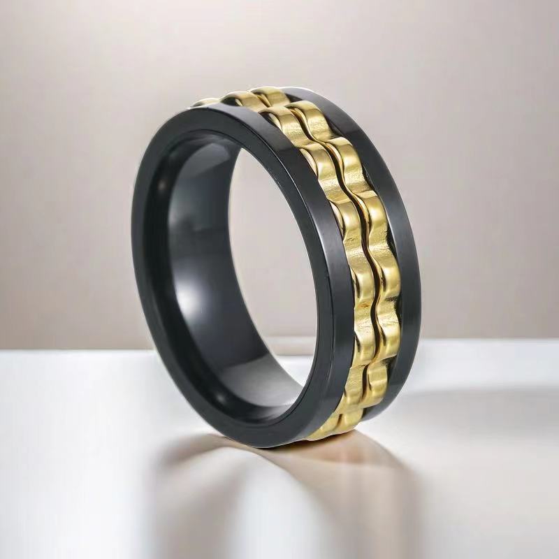 Wholesale Titanium Steel Rings Men’s Rings ACC-RS-Xinj007