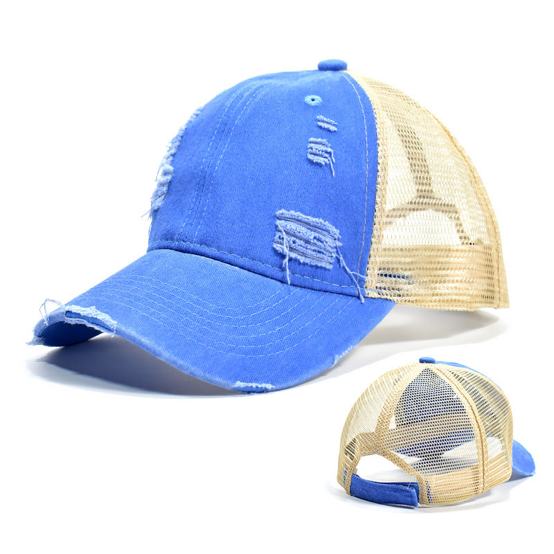 Wholesale Mesh Hat Cotton Hole Plain Baseball Cap ACC-HT-XinMao002