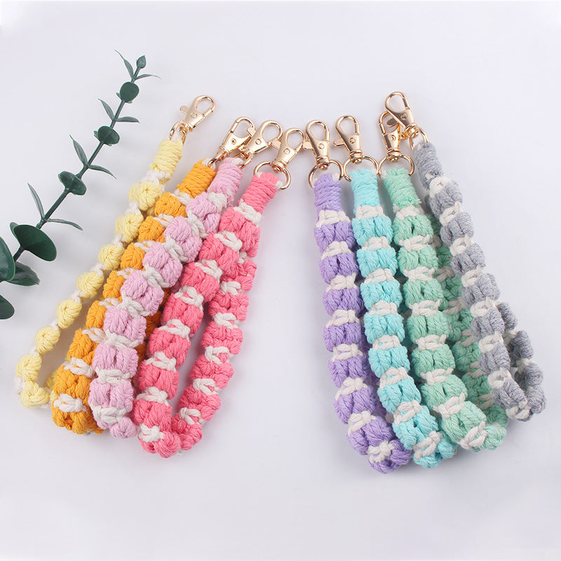 Wholesale Hand Woven Cotton Rope Lanyard Keychain ACC-KC-GuangTian080