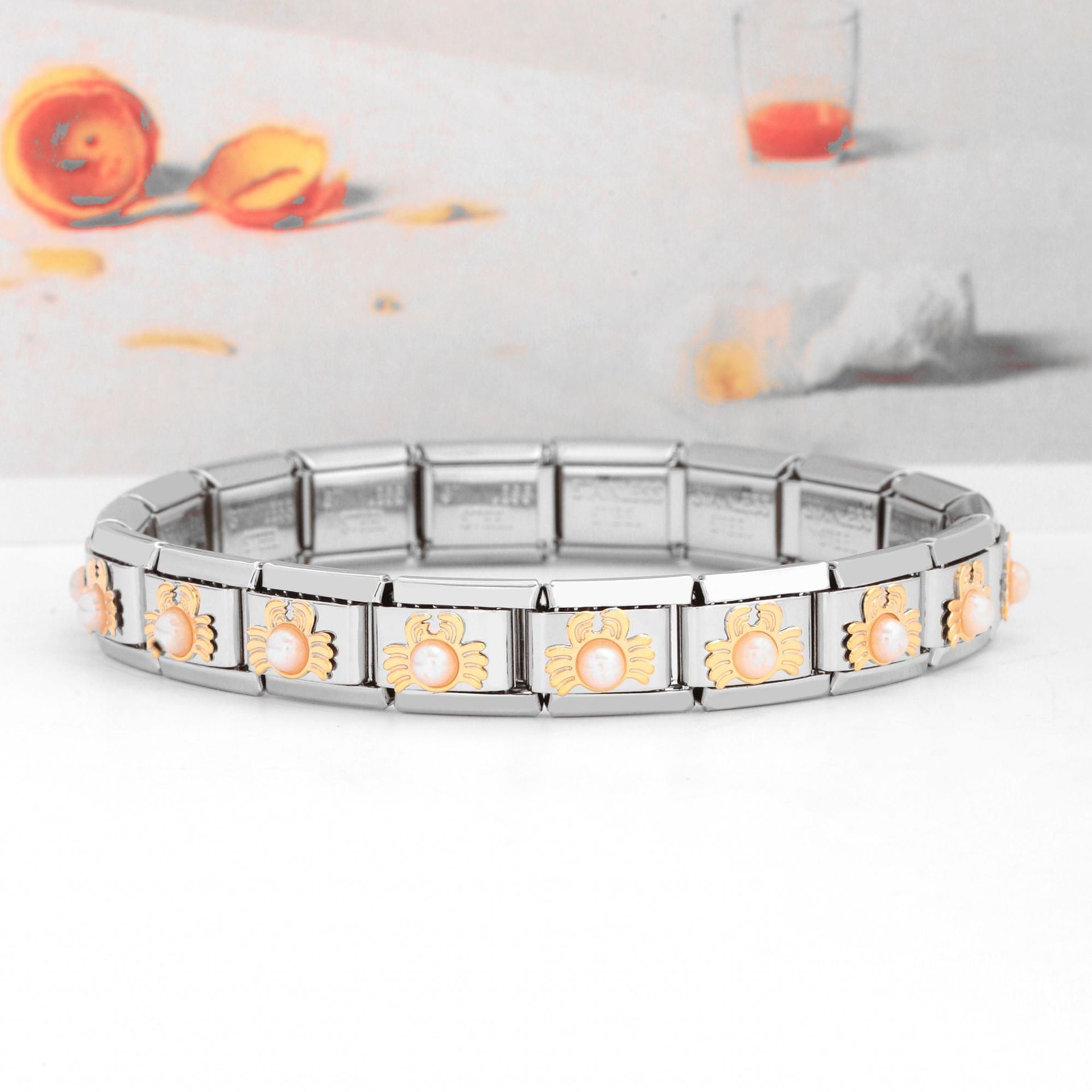 Wholesale 5pcs Italian Charm Bracelet 9mm DIY Splicing Removable Stainless Steel Animal Composable Bracelet ACC-BT-XY054