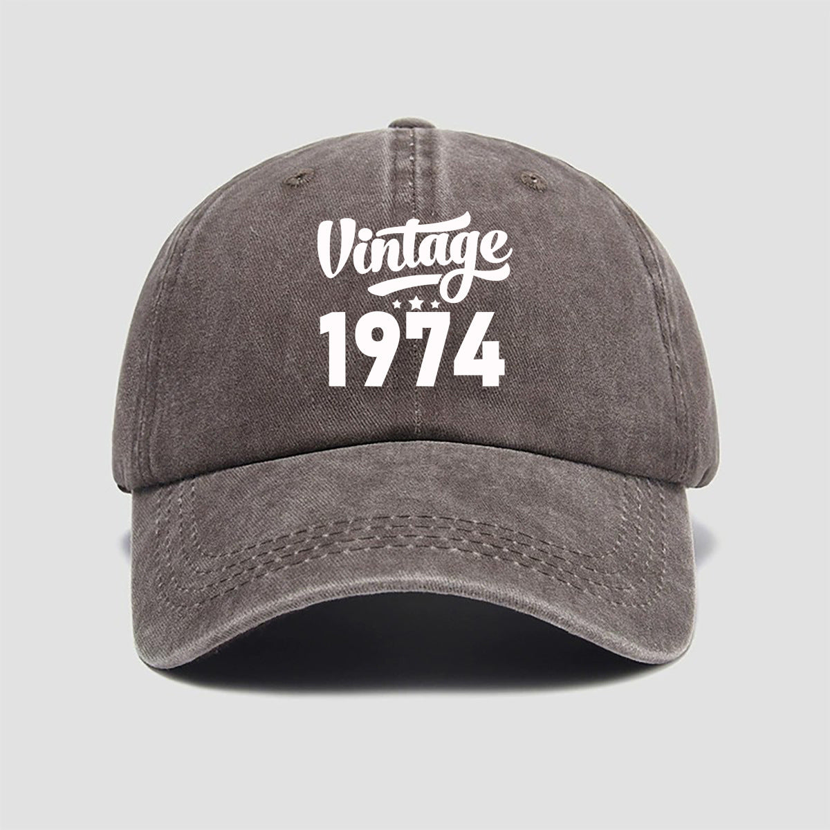 Wholesale Washed Cotton Printing 1974 Old  Retro Baseball Cap