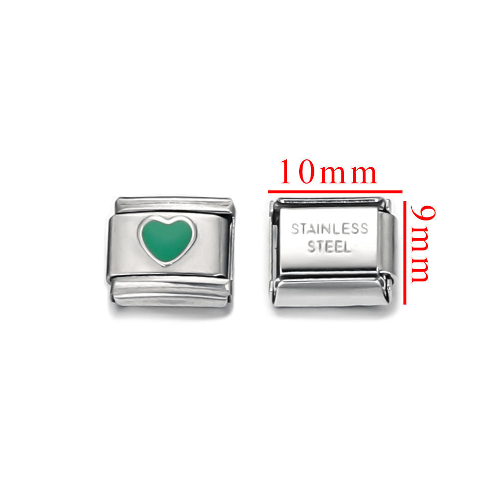 Wholesale 5pcs Italian Charm Bracelet 9mm DIY Splicing Cute Creative Stainless Steel Composable Bracelet