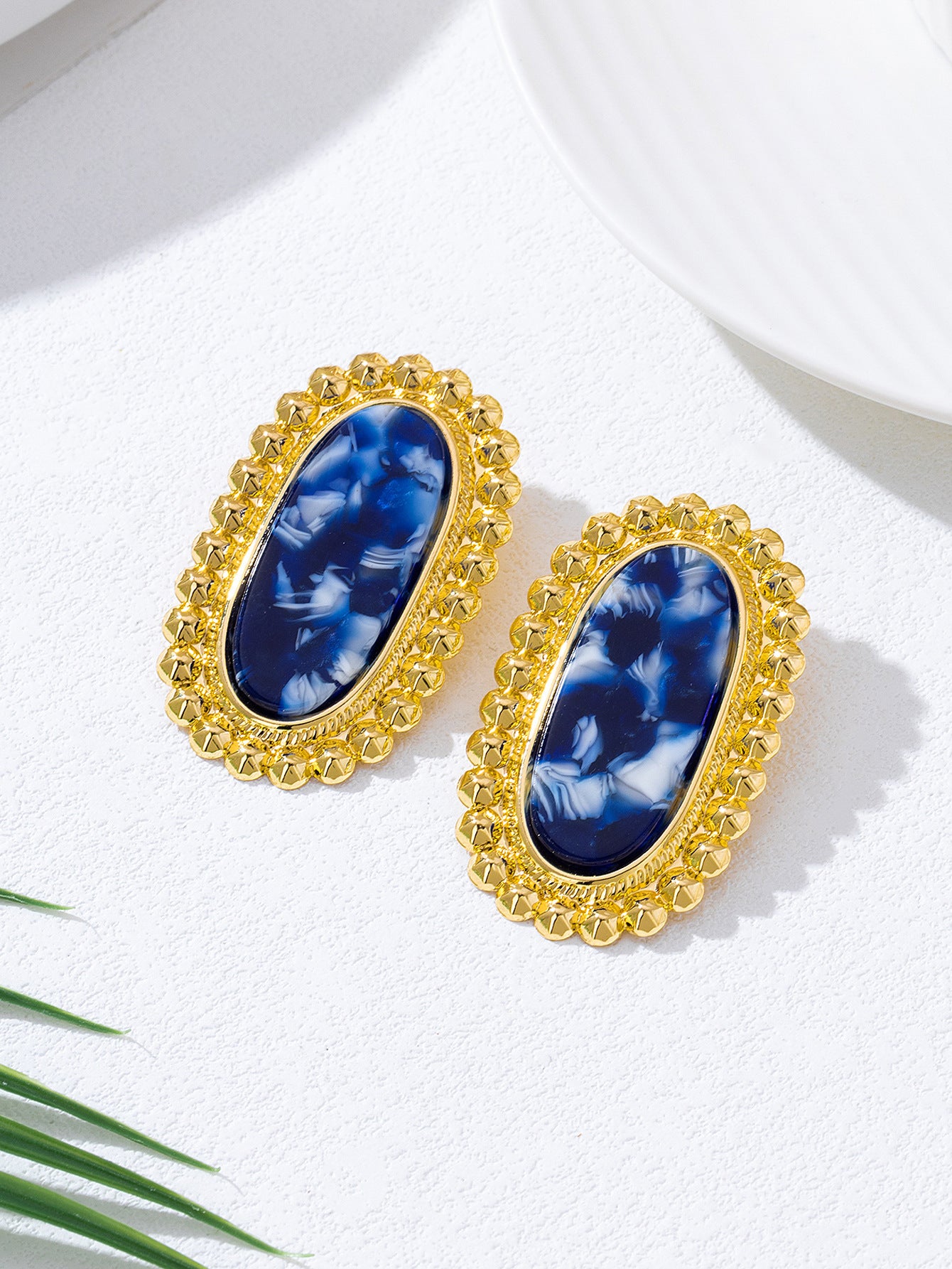 Wholesale Luxury Leopard Print Metal Three-Piece Earrings Ring Bracelet Set Exaggerated Personality Women' s Jewelry