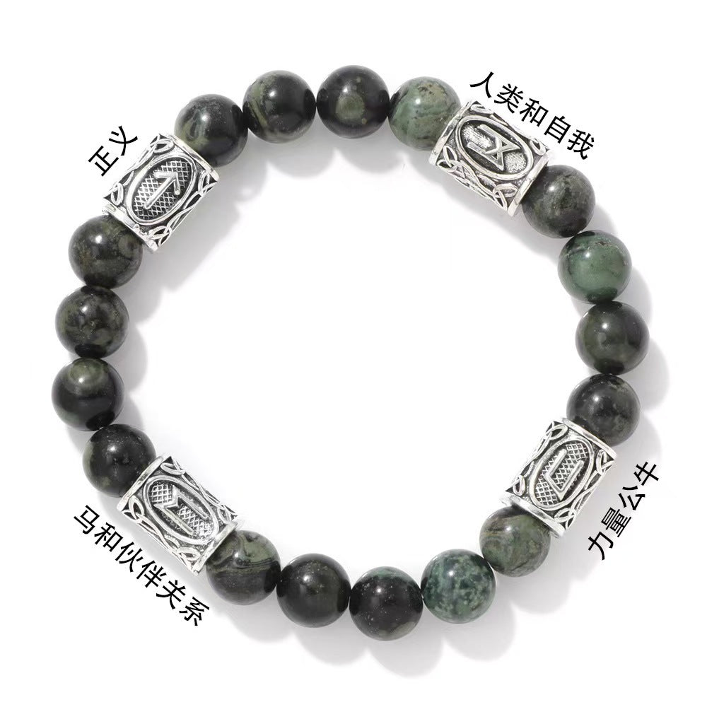 Wholesale Stylish Natural Stone Beaded Bracelet Tiger Eye Amethyst Obsidian Unisex Travel Souvenir Boutique Resale