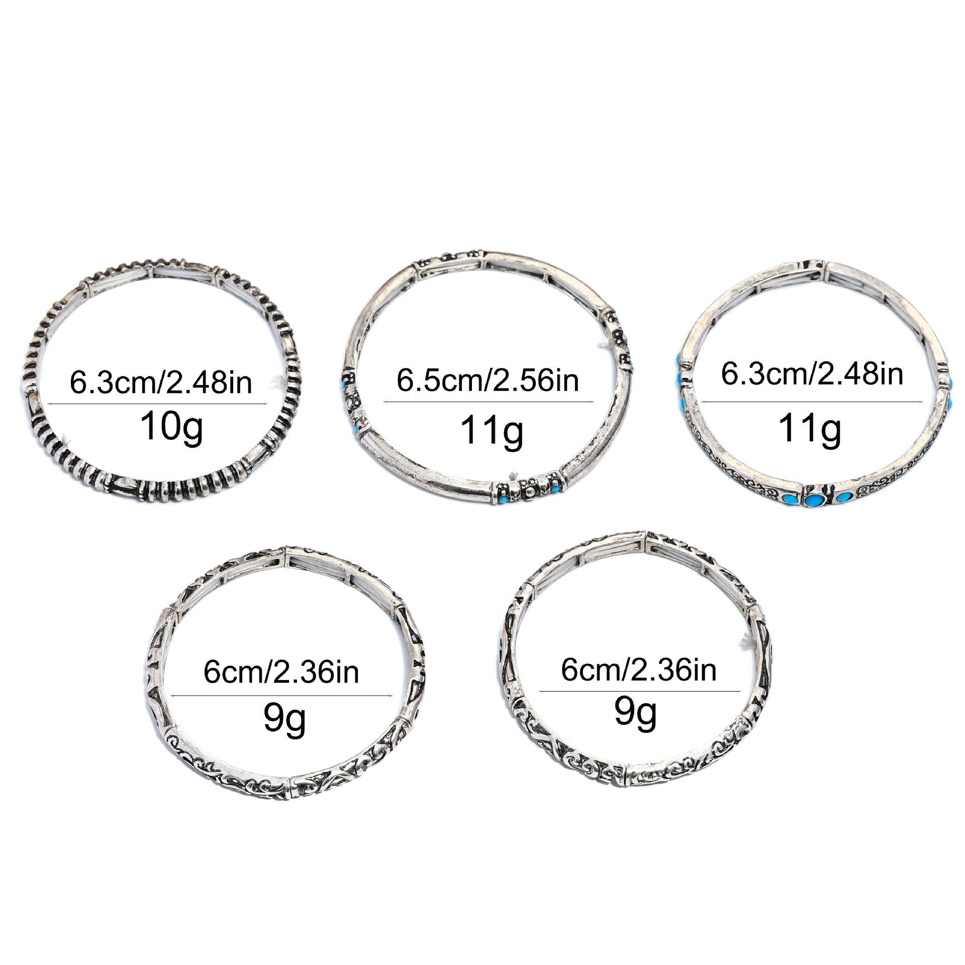 Wholesale Vintage turquoise bead vintage metal bracelet